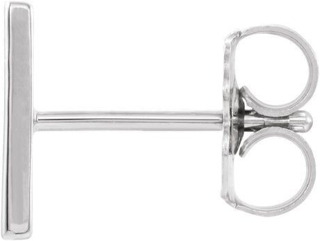 Platinum Initial H Single Earring - view 2