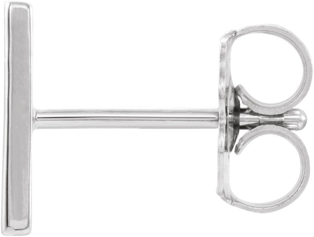 Platinum Initial H Single Earring - view 2