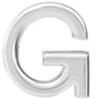 Platinum Initial G Single Earring