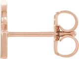 14K Gold Initial G Single Earring - Rose Gold - view 2