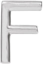 Platinum Initial F Single Earring