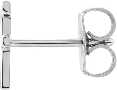 Platinum Initial F Single Earring - view 2