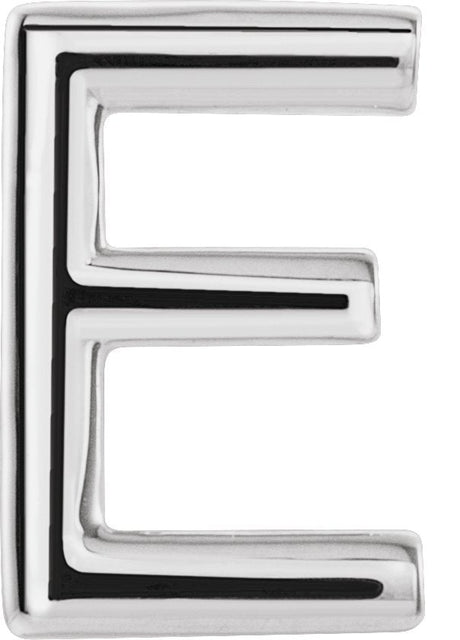 Platinum Single Initial Earring