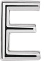 Platinum Single Initial Earring