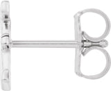 Platinum Single Initial Earring - view 2