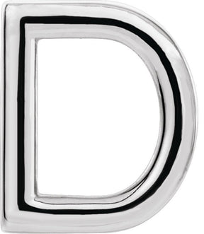 Platinum Initial D Single Earring