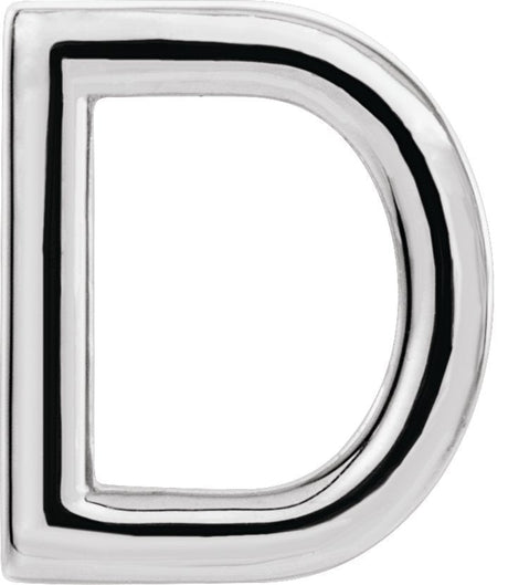 Platinum Initial D Single Earring