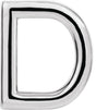 Platinum Initial D Single Earring