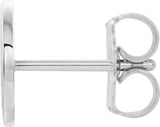 Platinum Initial D Single Earring - view 2