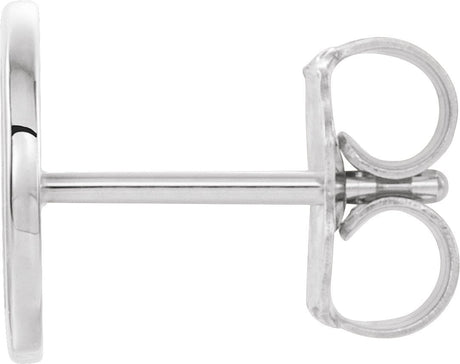 Platinum Initial D Single Earring - view 2
