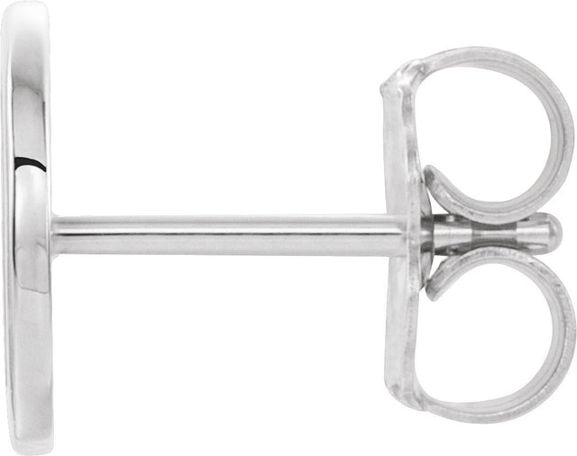 Platinum Initial D Single Earring - view 2