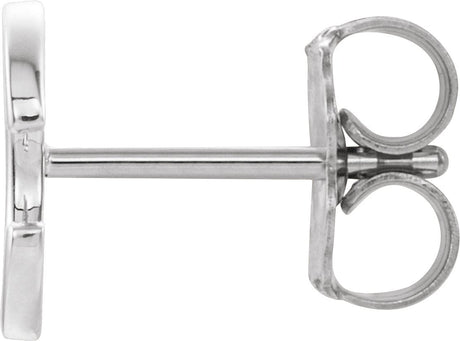 Platinum Initial C Single Earring - view 2