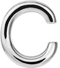 Platinum Initial C Single Earring