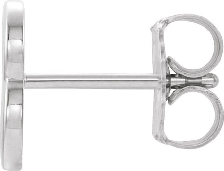 Platinum Initial B Single Earring - view 2