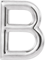 Platinum Initial B Single Earring