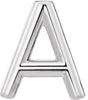 14K Gold Initial A Single Earring - White Gold