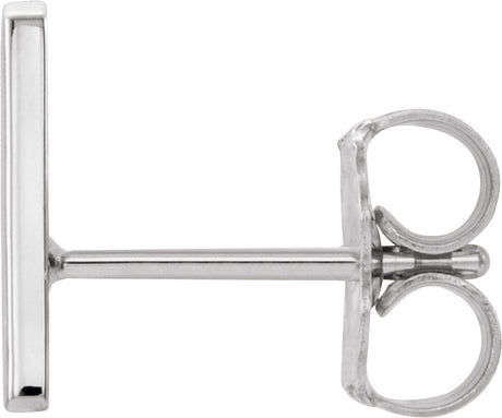 Platinum Initial A Single Earring - view 2