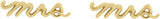 14K Gold Mrs Earrings - Yellow Gold - view 2