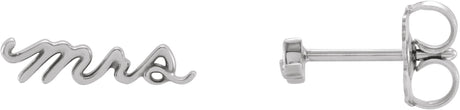 Platinum Mrs Earrings