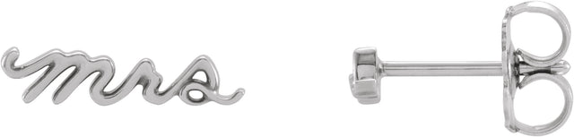 Platinum Mrs Earrings