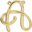 18K Gold Initial A Script Necklace - Yellow Gold
