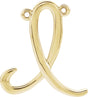 14K Gold Initial I Script Necklace - Yellow Gold