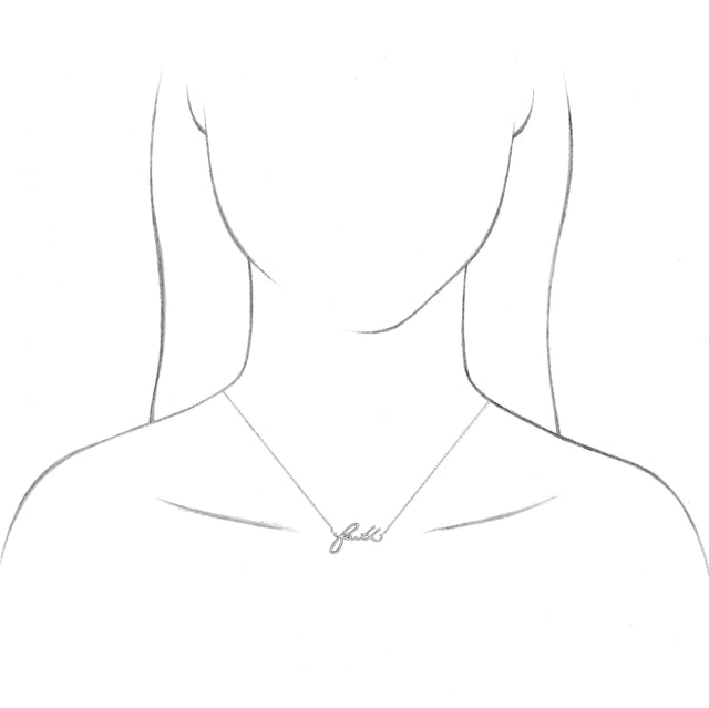 14K Gold Faith Necklace - Rose Gold - view 3