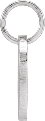 14K Gold Be Posh Engravable Disc Pendant - White Gold - view 3