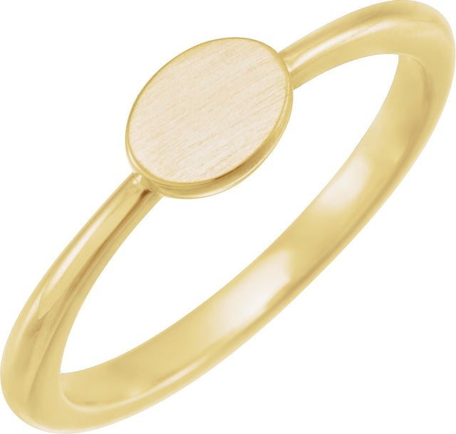14K Gold Family Engravable Ring - Yellow Gold