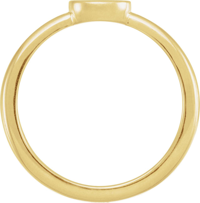 14K Gold Family Engravable Ring - Yellow Gold - view 2