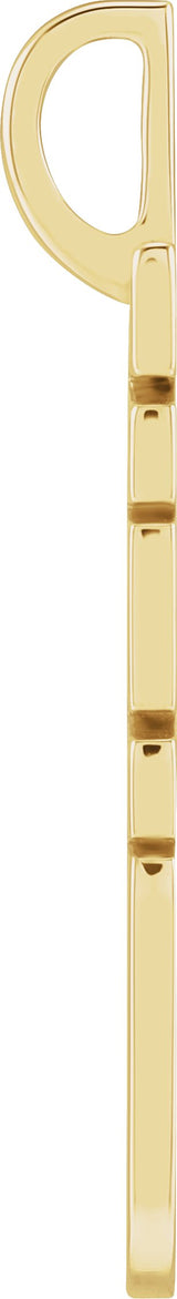 14K Gold WWJD Pendant - Yellow Gold - view 2