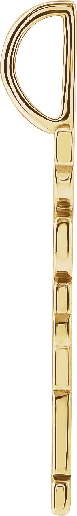 14K Gold Happy Pendant - Yellow Gold - view 2