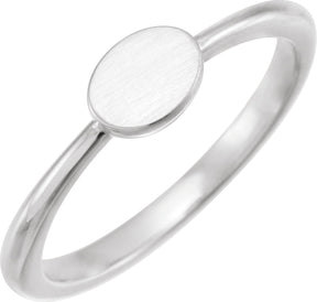 Platinum Family Engravable Ring
