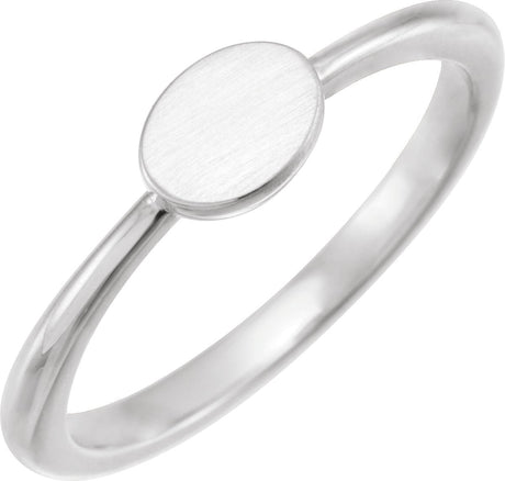 Platinum Family Engravable Ring