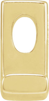 14K Gold Initial L Slide Pendant - view 2
