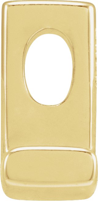 14K Gold Initial L Slide Pendant - view 2