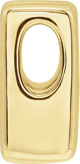 14K Gold Initial H Slide Pendant - view 2