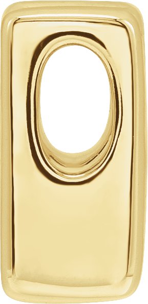 14K Gold Initial H Slide Pendant - view 2