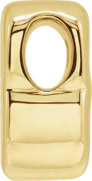 14K Gold Initial B Slide Pendant - view 2