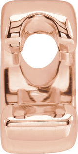 14K Gold Initial C Slide Pendant - Rose Gold - view 2