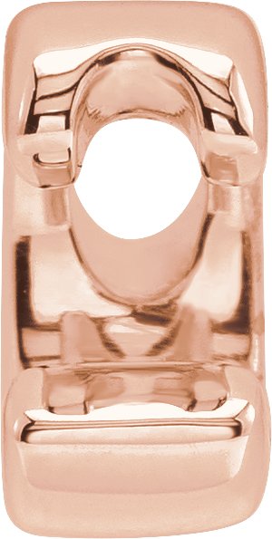 14K Gold Initial C Slide Pendant - Rose Gold - view 2