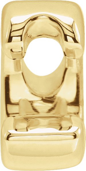14K Gold Initial C Slide Pendant - Yellow Gold - view 2