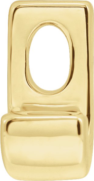 14K Gold Initial J Slide Pendant - view 2
