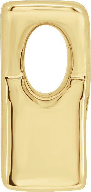 14K Gold Initial K Slide Pendant - view 2
