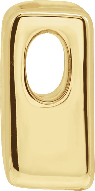 14K Gold Initial N Slide Pendant - view 2