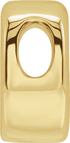 14K Gold Initial O Slide Pendant - view 2