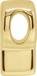 14K Gold Initial P Slide Pendant - view 2