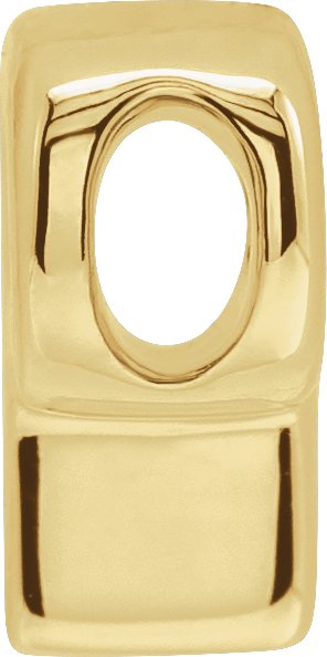 14K Gold Initial P Slide Pendant - view 2