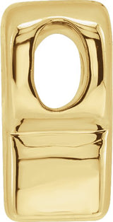 14K Gold Initial R Slide Pendant - view 2