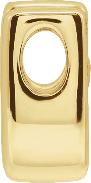 14K Gold Initial U Slide Pendant - view 2
